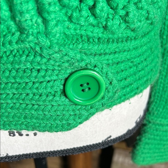 MODA Intl. Green Women's Moto-Inspired Knit Cardigan w/ Asymmetric Zip - Picture 8 of 9